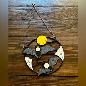 Metal Halloween hanging bat decor